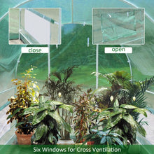 Load image into Gallery viewer, 6 Windows Steel Frame Backyard Walk-in Greenhouse
