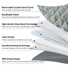 Load image into Gallery viewer, 15 lbs 100% Cotton Weighted Blanket with Soft Crystal Cover

