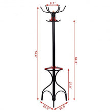 Load image into Gallery viewer, Vintage Metal Coat Hat Tree Stand Clothes Hanger
