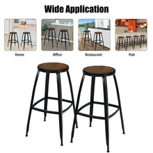 Load image into Gallery viewer, 30" Set of 2 Industrial Height Bar Stools
