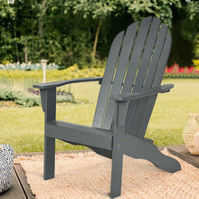 Load image into Gallery viewer, Outdoor Solid Wood Durable Patio Adirondack Chair-Gray
