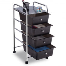 Load image into Gallery viewer, 4 Drawers Metal Rolling Storage Cart
