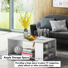 Load image into Gallery viewer, Coffee Table Sofa Side Table with Storage Shelves -Gray

