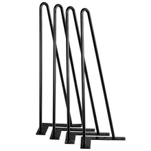 Load image into Gallery viewer, Set of 4 Solid Iron Metal Hairpin Coffee Table Legs-16&quot;
