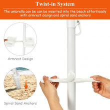 Load image into Gallery viewer, 7.2 FT Portable Outdoor Beach Umbrella with Sand Anchor and Tilt Mechanism for  Poolside and Garden-Multicolor
