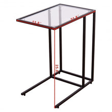 Load image into Gallery viewer, Sofa End Table Coffee Side Table with Glass Top
