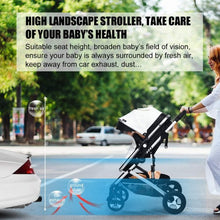 Load image into Gallery viewer, 2 in 1 High Landscape Convertible Reversible Bassinet Pram-White
