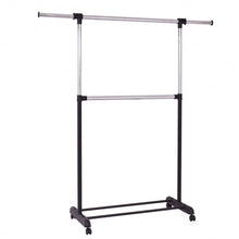 Load image into Gallery viewer, 2 Rod Garment Rack Adjustable Clothes Hanger
