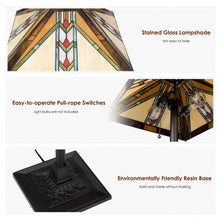 Load image into Gallery viewer, Tiffany-Style 2-Light Standing Lamp w/ 18&quot; Wide Shade
