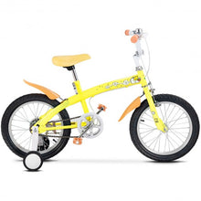 Load image into Gallery viewer, 16&quot; Outdoor Sports Kids Bicycle with Training Wheels Bell-Yellow
