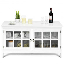 Load image into Gallery viewer, 50&quot; TV Stand Modern Wood Storage Console with 2 Doors-White
