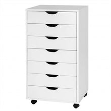 Load image into Gallery viewer, 7-Drawer Chest Storage Dresser Floor Cabinet Organizer with Wheels
