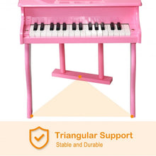 Load image into Gallery viewer, Classic 30 Key Baby Grand Wooden Piano with Bench-Pink
