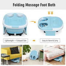 Load image into Gallery viewer, Foldable Foot Spa Bath Motorized Massager with Bubble Red Light Timer Heat-Blue
