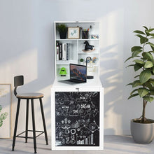 Load image into Gallery viewer, Convertible Wall Mounted Table with A Chalkboard-White
