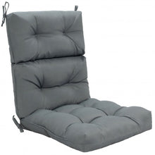 Load image into Gallery viewer, 22" x 44" Tufted Outdoor Patio Chair Seating Pad-Gray
