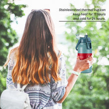 Load image into Gallery viewer, 44oz Vacuum Insulated Leakproof Stainless Steel Sports Water Bottle-Gray

