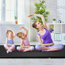 Load image into Gallery viewer, 6&#39; x 4&#39; Tri-Fold Gymnastics Mat Thick Folding Panel-Black
