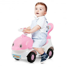 Load image into Gallery viewer, 3-in-1 Baby Walker Sliding Car Pushing Cart Toddler Ride-Pink
