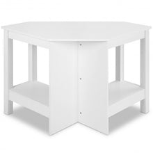 Load image into Gallery viewer, Wooden Study Computer Corner Desk with Drawer-White
