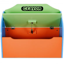 Load image into Gallery viewer, Crayon Wood Toy Storage Box and Bench for Toddler Children
