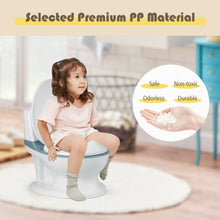 Load image into Gallery viewer, Kids Realistic Flushing Sound Lighting Potty Training Transition Toilet -Blue
