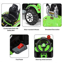 Load image into Gallery viewer, 12 V Battery Powered Kids Ride on Dumper Truck-Green
