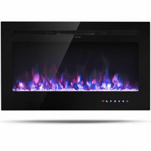 Load image into Gallery viewer, 36 &quot; Electric Wall Mounted Fireplace with Multicolor Flame
