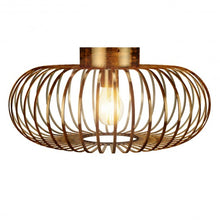Load image into Gallery viewer, Antique Brass Metal Flush Mount Ceiling Pendant Light
