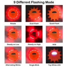 Load image into Gallery viewer, 6 Pack LED Road Flares Emergency Roadside Disc Safety Light
