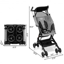 Load image into Gallery viewer, Buggy Portable Pocket Compact Lightweight Stroller Easy Handling -Gray
