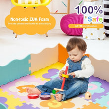 Load image into Gallery viewer, 75 Pieces Baby Foam Interlocking Play Mat with Fence with Detachable Numbers
