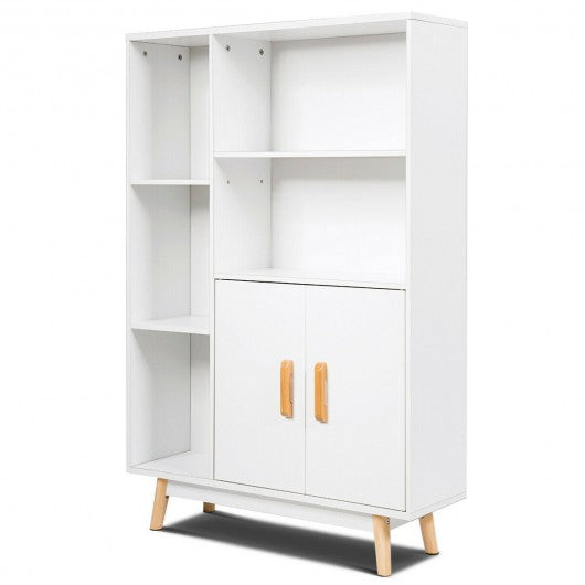 Floor Storage Free Standing Wooden Display Bookcase