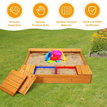 Load image into Gallery viewer, Kids Outdoor Playset Backyard Cedar Sandbox
