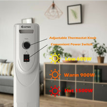 Load image into Gallery viewer, 1500W 7-Fin Portable Electric Oil Filled Radiator Heater
