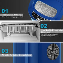 Load image into Gallery viewer, Mini Portable Compact Electric Ice Maker Machine-Navy
