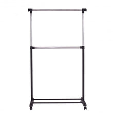 Load image into Gallery viewer, 2 Rod Garment Rack Adjustable Clothes Hanger
