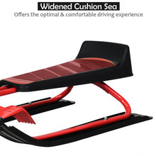 Load image into Gallery viewer, Kids Snow Sled w/ Steering Wheel &amp; Double Brakes Pull Rope
