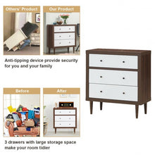 Load image into Gallery viewer, 3 Drawer Dresser Wooden Chest Storage Freestanding Cabinet
