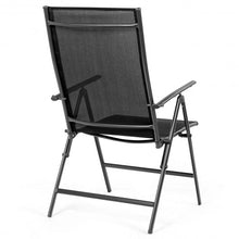 Load image into Gallery viewer, Set of 2 Adjustable Portable Patio Folding Dining Chair Recliner -Black
