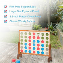 Load image into Gallery viewer, Wooden 4 in a Row Game Toy For Adults Kids with Carrying bag-Natural
