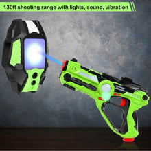 Load image into Gallery viewer, Set of 4 Laser Tag Gun Blasters and Vests
