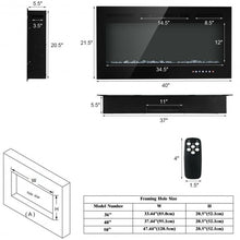 Load image into Gallery viewer, 40 &quot; Electric Fireplace Recessed Wall Mounted with Multicolor Flame
