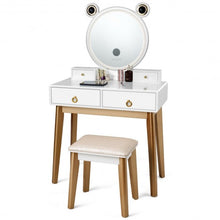 Load image into Gallery viewer, Vanity Table Touch Screen Dimming Mirror W/Bluetooth Speakers
