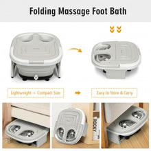 Load image into Gallery viewer, Foldable Foot Spa Bath Motorized Massager with Bubble Red Light Timer Heat-Gray
