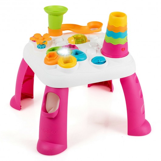 2 in 1 Early Education Toy Toddler Learning Table-Pink
