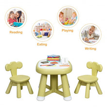 Load image into Gallery viewer, Kids Table and 2 Chair Set with Storage Bins-Yellow
