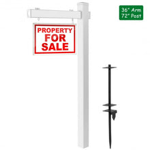 Load image into Gallery viewer, 6&#39; Vinyl UPVC Real Estate Sign Post Realtor Yard Sign Post
