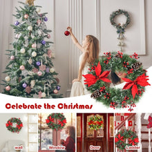 Load image into Gallery viewer, 24&quot; Pre-lit Artificial Christmas Wreath Battery Operated

