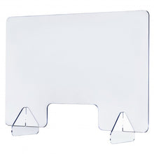 Load image into Gallery viewer, 24&quot; x 16&quot; Protective Plexiglass Sneeze Guard Acrylic Shield for Counter
